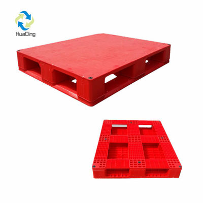 Single Faced Style Customized Color HDPE Heavy Duty 4-Way Plastic Pallets for Warehouse Storage