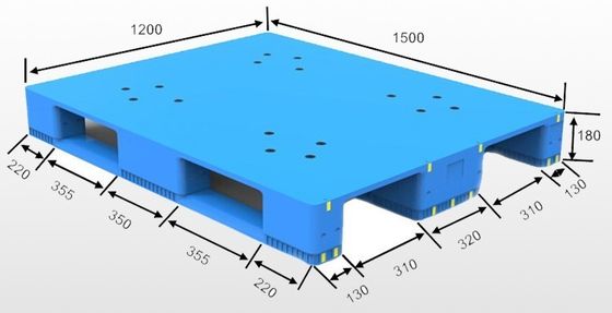 6Ton Static Load HDPE Plastic Pallet for Customized Color HUADING 1500*1200 Large Size