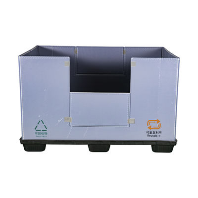 Recyclable Corrugated Sleeves Foldable Plastic Pallet Container with Long Service Life