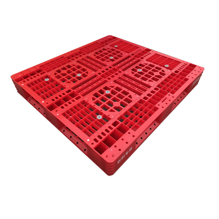 Stacking 6 Runners Plastic Pallet 1200x1100x150 mm for Cold Storage in Industry